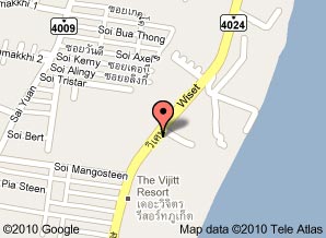 Map showing lcoation of CarHirePhuket.com office