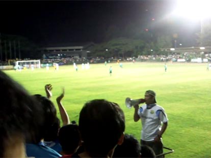 Thai football match played at National Stadium
