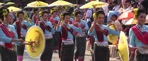 Dancers in Udon Thani Street Festival