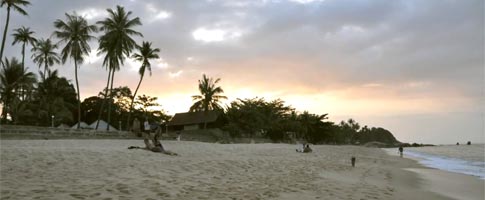 Koh Samui sunset behind the beach